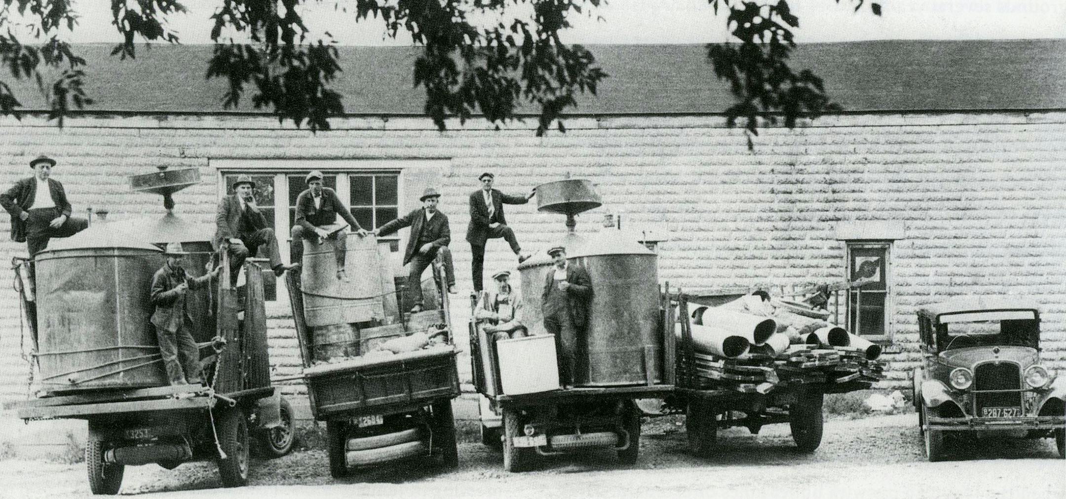 In 1927, the Anoka County Sheriff's Office confiscated eleven truckloads of illegal alcohol, supplies and distilling equipment from a Columbus Township bootlegging operation. It was the largest such bust in Minnesota history.