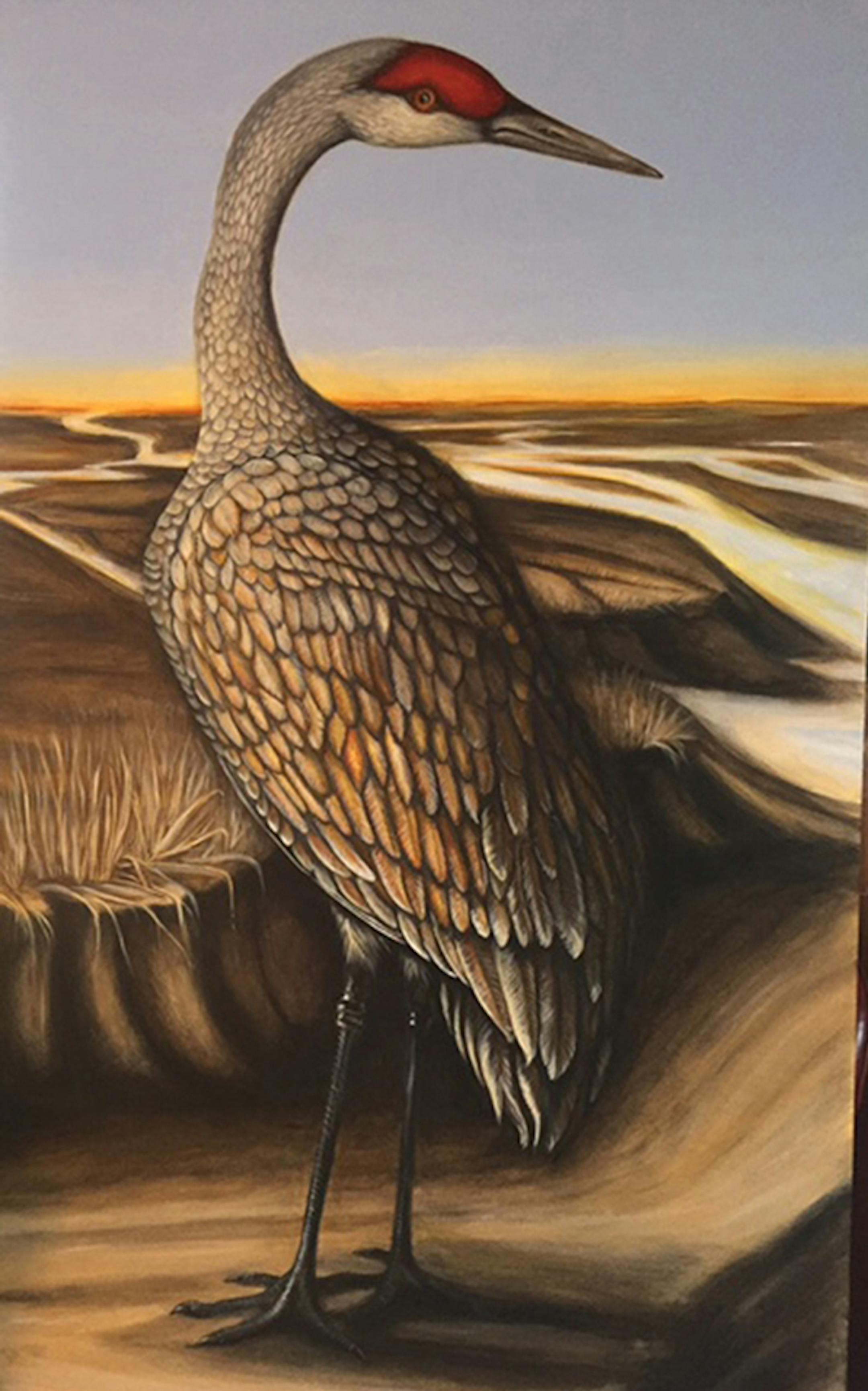 Kellie Rae Theiss. Sandhills crane painting. Provided by Kellie Rae Theiss
