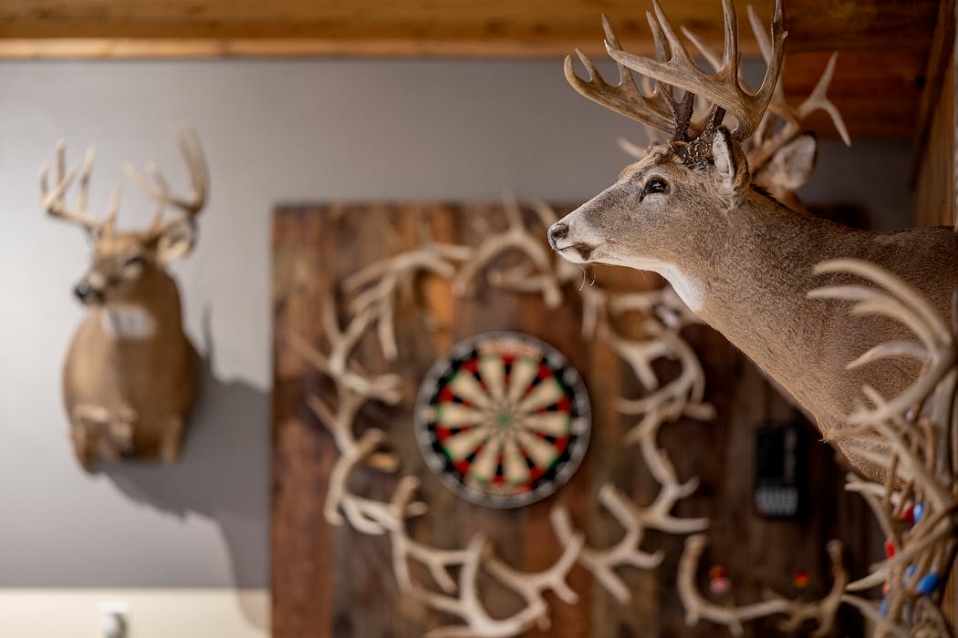 Home Grown Outfitters’ main lodge is appropriate to the area: big bucks are a signature deal in Buffalo County.