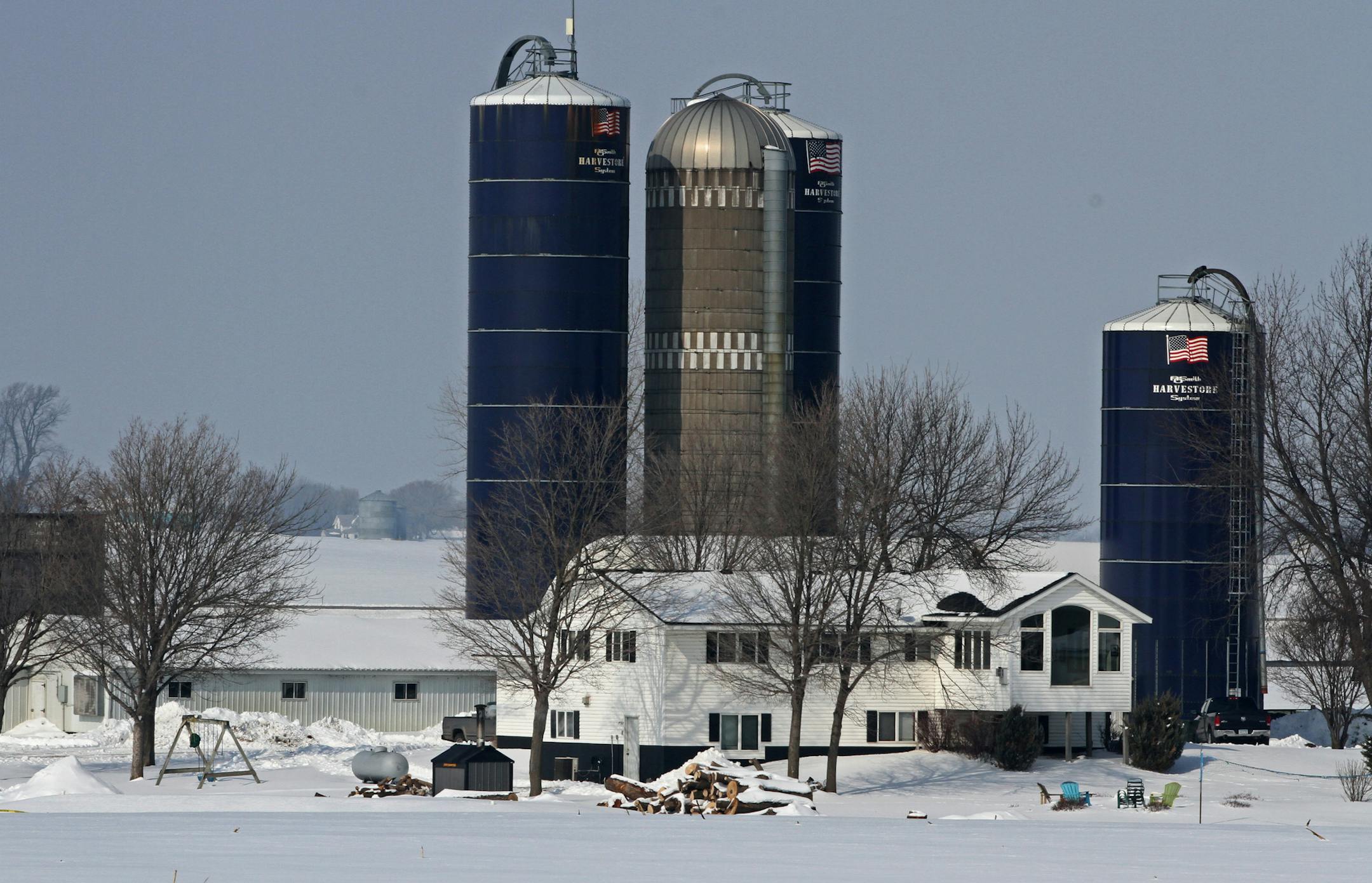 (left to right) Wayne Koepp sold his Belle Plaine cattle farm to brother Mark Koepp over fears of what a new power line being built on his land would impact his operation. Mark Koepp, a hog farmer outside of Belle Plaine, is one of several affected landowners with concerns about the line. Crews have erected five towers on his 134-acre farm, and another seven on nearby land he rents. Construction crews have been disruptive and careless, Koepp said, damaging soil and tile lines with drilling and c
