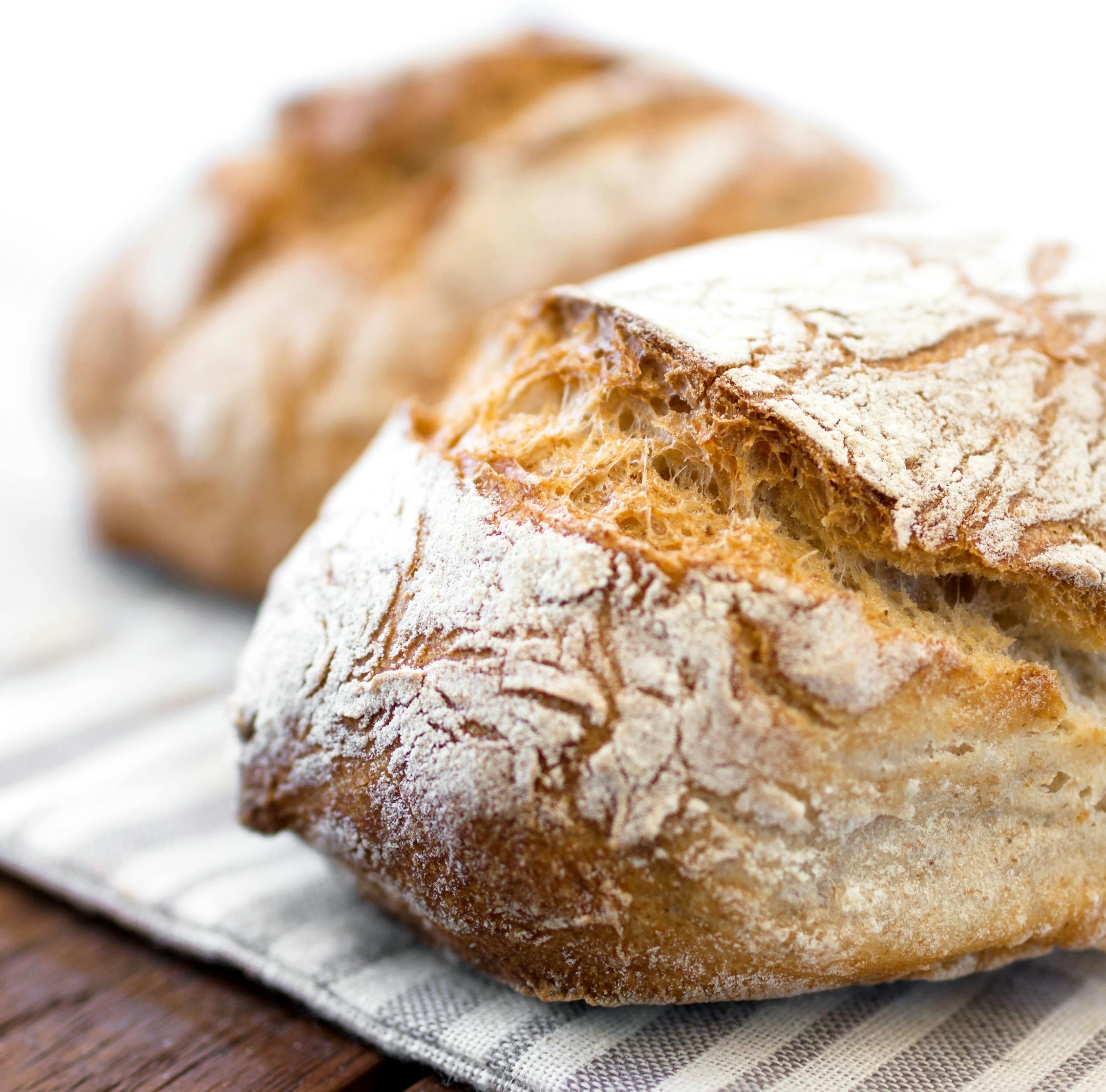 Freshly baked bread.