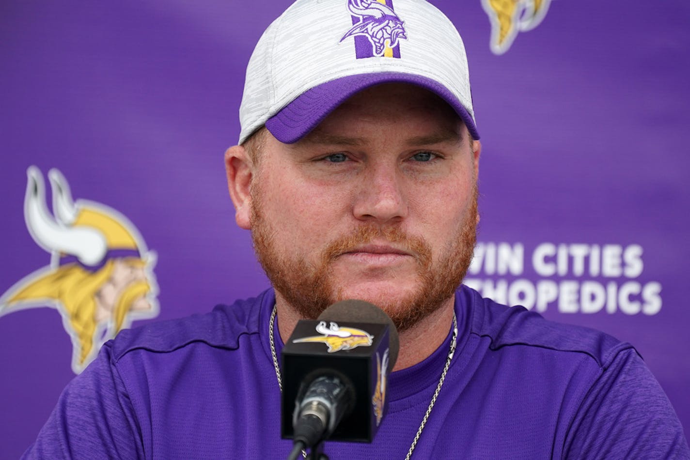 Co-defensive coordinator Adam Zimmer took questions during an afternoon press conference. ] ANTHONY SOUFFLE • anthony.souffle@startribune.com