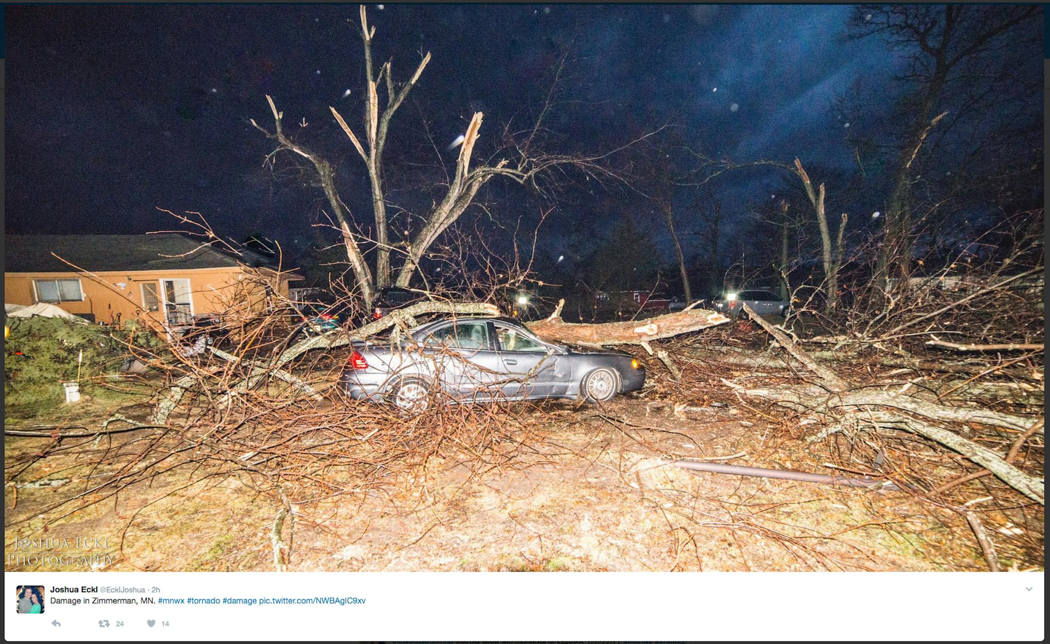 Damage in Zimmerman, Minn.