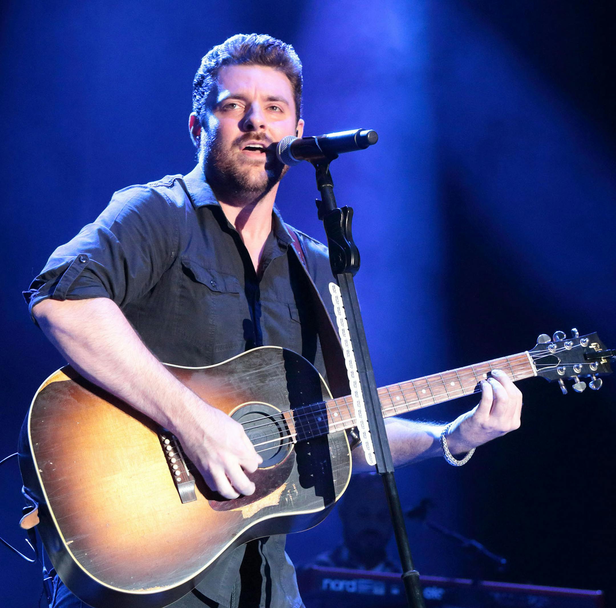 Singer-songwriter Chris Young performs on Day 1 of the 2015 Big Barrel Country Music Festival at The Woodlands on Friday, June 26, 2015, in Dover, Del. (Photo by Owen Sweeney/Invision/AP) ORG XMIT: INVW
