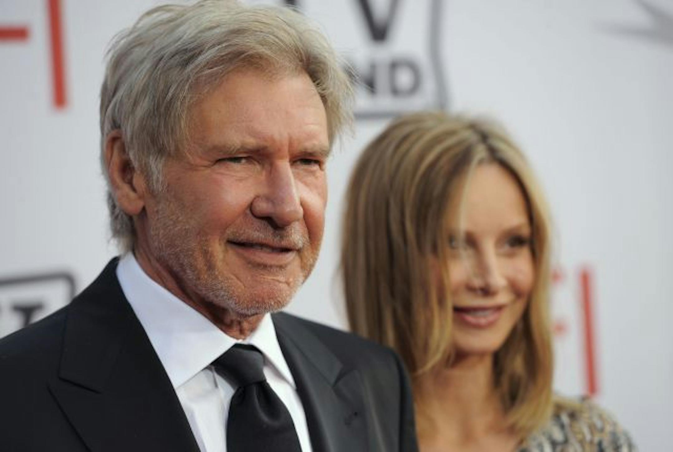 Actors Harrison Ford and Calista Flockhart arrive at the AFI Lifetime Achievement Awards honoring Mike Nichols, presented by TV Land at Sony Pictures Studios on Thursday, June 10, 2010 in Culver City, Calif.