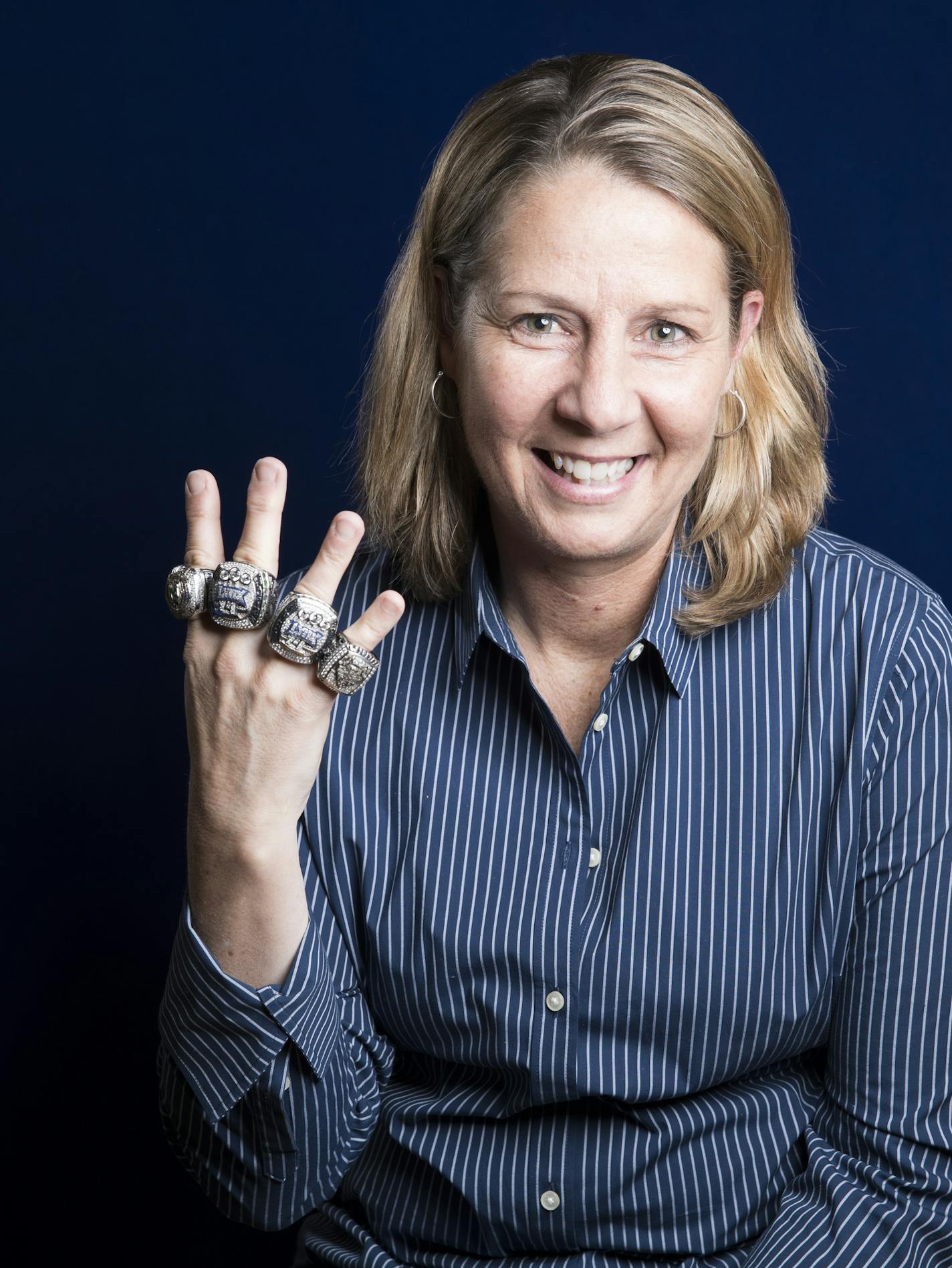 Four time champion Lynx coach Cheryl Reeve is this year's recipient of the Star Tribune Sportsperson of the Year award She was photographed in Minneapolis, Minn., on Thursday, December 13, 2017. ] RENEE JONES SCHNEIDER &#xef; renee.jones@startribune.com