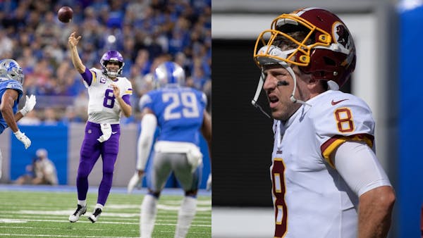 Kirk Cousins, left, and Case Keenum will face their old teams for the first time when the Vikings play host to the Redskins on Thursday night at U.S. 