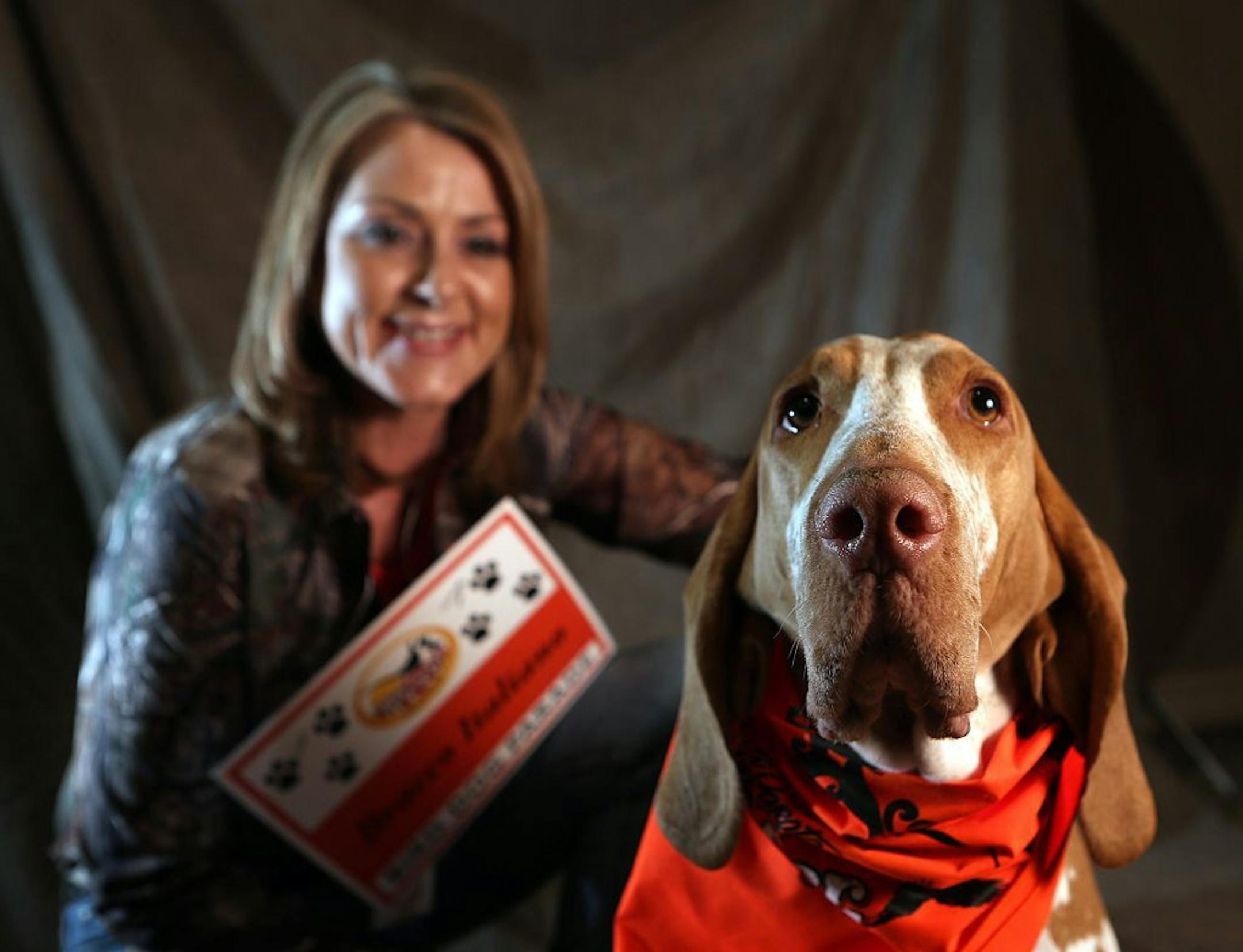 Joy Martin, Isle, MN, with Sonya, a Bracco Italiano.