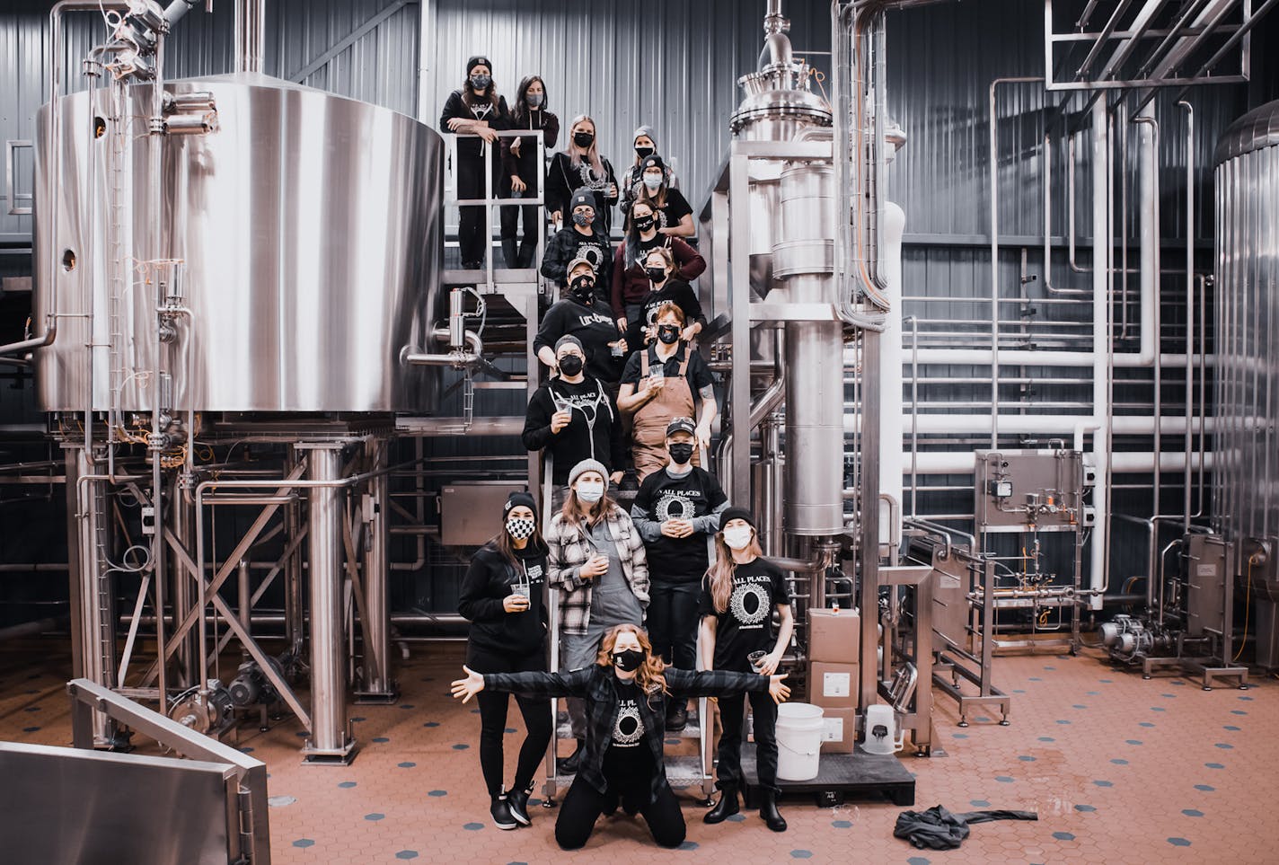 Women brewers from around the state collaborated on In All Places, the new release from Utepils ahead of International Women's Day. Credit: Erik Eidem (@thebardofbeer on instagraml)