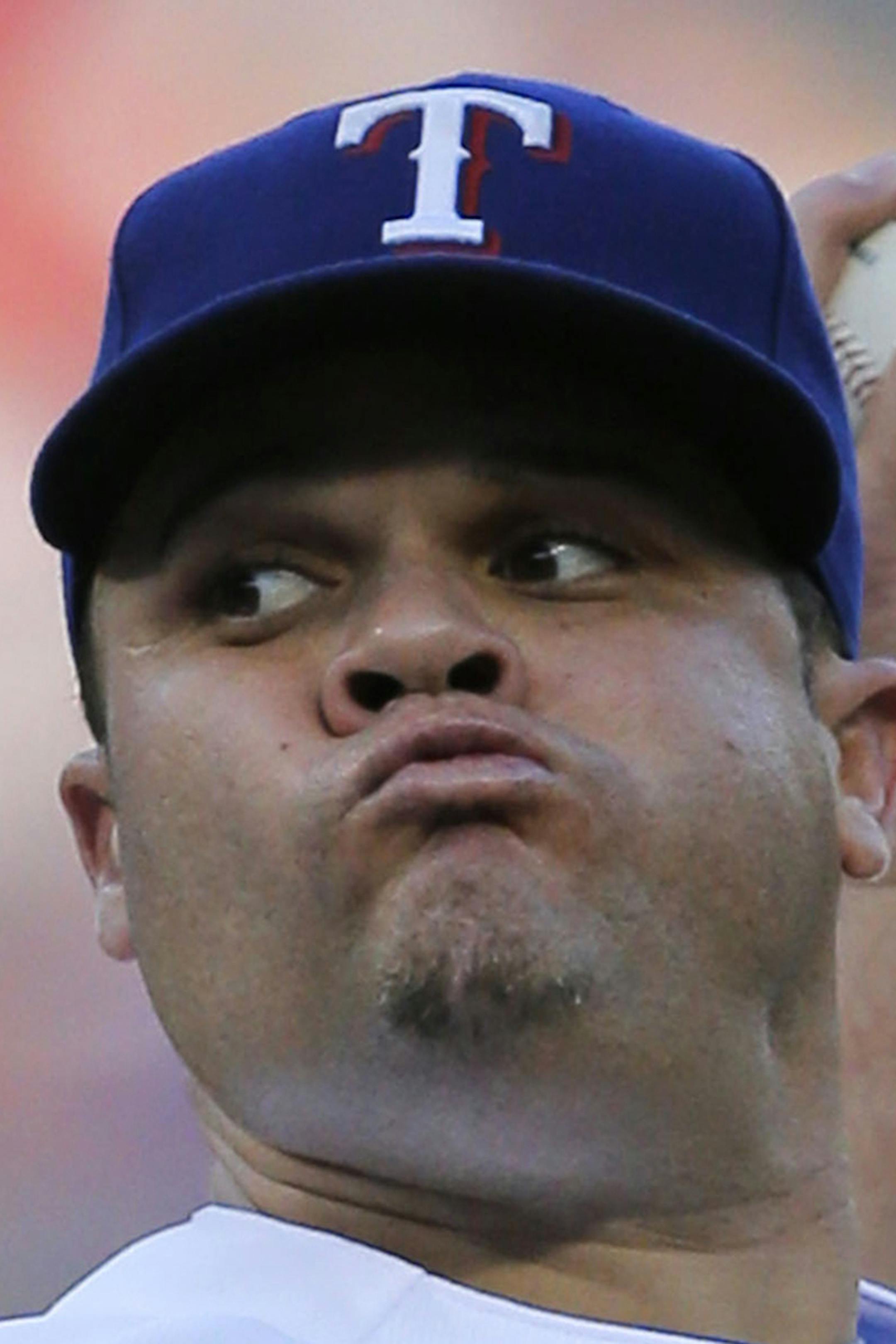 Texas Rangers starting pitcher Wandy Rodriguez works against the Minnesota Twins at Globe Life Park in Arlington, Texas, on Friday, June 12, 2015. (Rodger Mallison/Fort Worth Star-Telegram/TNS) ORG XMIT: 1169446