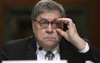 Attorney General William Barr appears before a Senate Appropriations subcommittee to make his Justice Department budget request, Wednesday, April 10, 