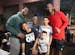 Three generations of Fitzgerald's. Left to right: Marcus, his son Jaylen, Larry, Sr., Devin, Apollo and their dad, Larry Jr.