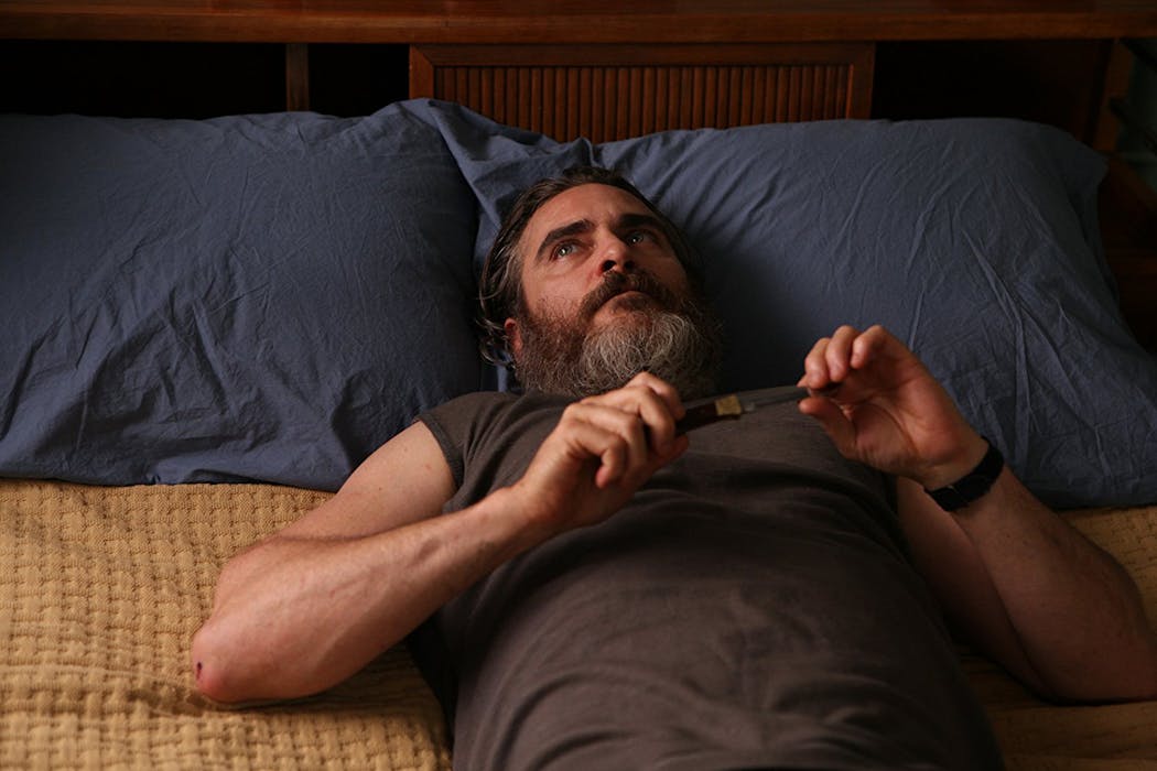 Joaquin Phoenix in “You Were Never Really Here.”