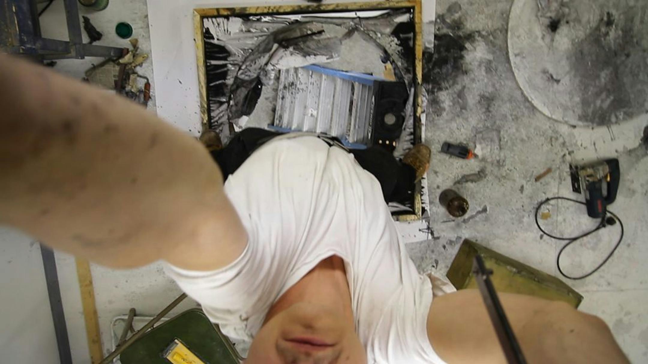 "Heavy Rotation," a 2011 video by Chris Larson, is part of "Art at the Center: Recent Acquisitions."