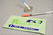 The state health department has started handing out fentanyl test strips that people can use to test their drugs — heroin, methamphetamine, cocaine 