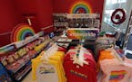 The Target store on Nicollet Mall displayed its 2016 collection of Pride merchandise.