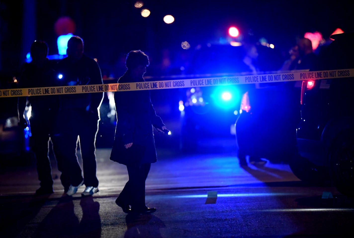 Minneapolis police investigated a shooting at 16th and Newton avenues N. on Wednesday night. One person was killed, two were critically injured and "more than five" were hit.