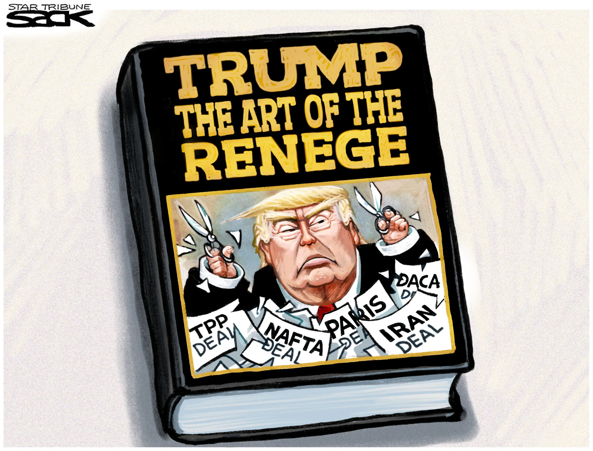 Sack cartoon: Dealmaker