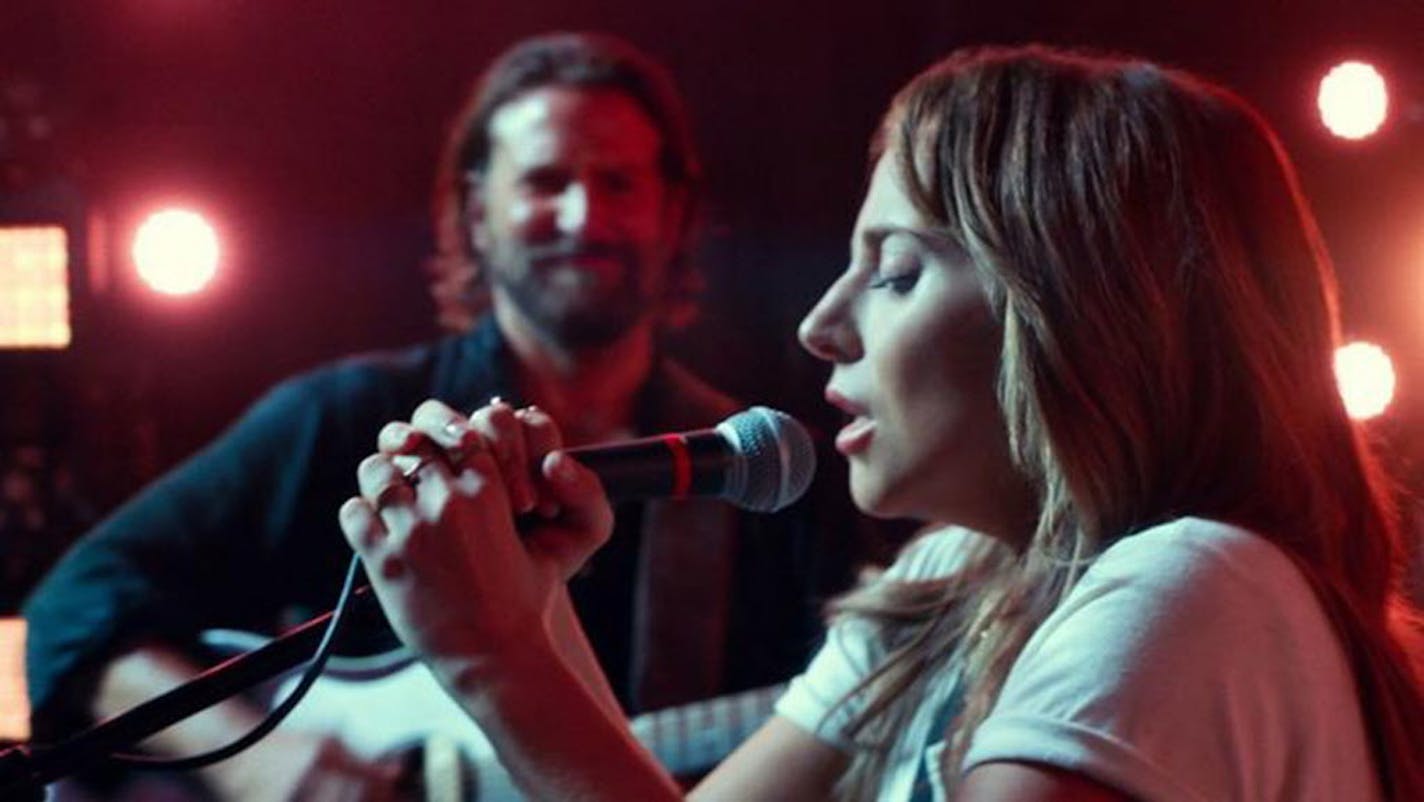 Bradley Cooper and Lady Gaga in "A Star Is Born."