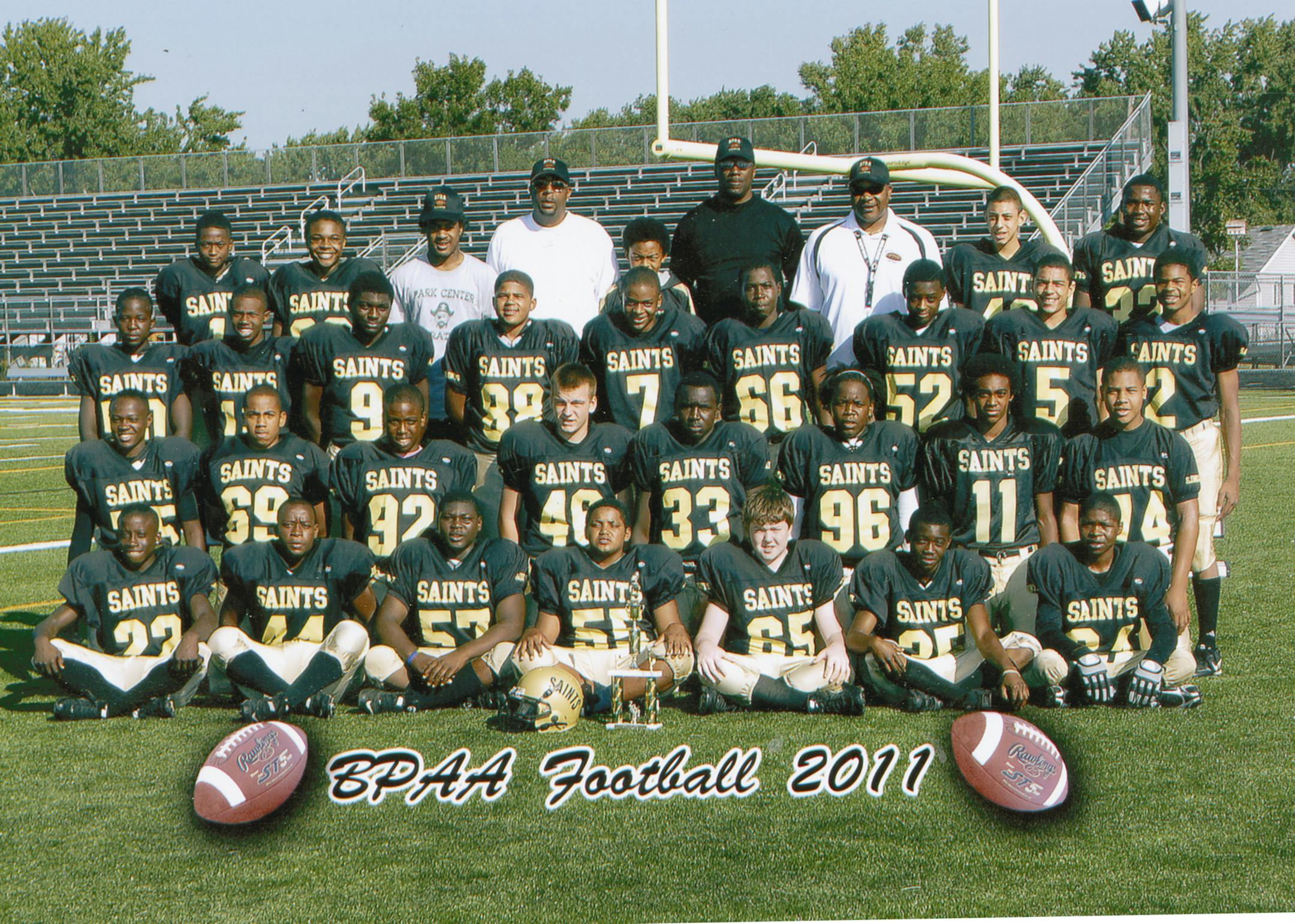 The 2011 Brooklyn Park Saints eighth-grade team rolled to a 12-0 record during a championship season. "We weren't just beating teams, we were demolishing them," coach Johnny Fortune said. "These were special kids.''