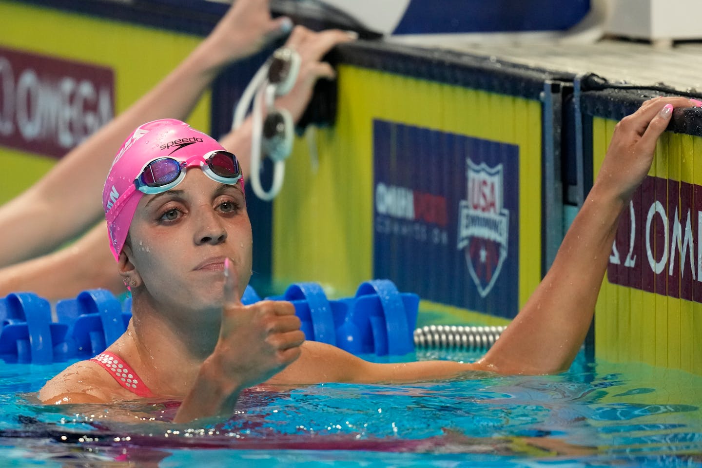 Regan Smith wins her heat in the women's 200 backstroke during the U.S. Olympic Swim Trials on Friday