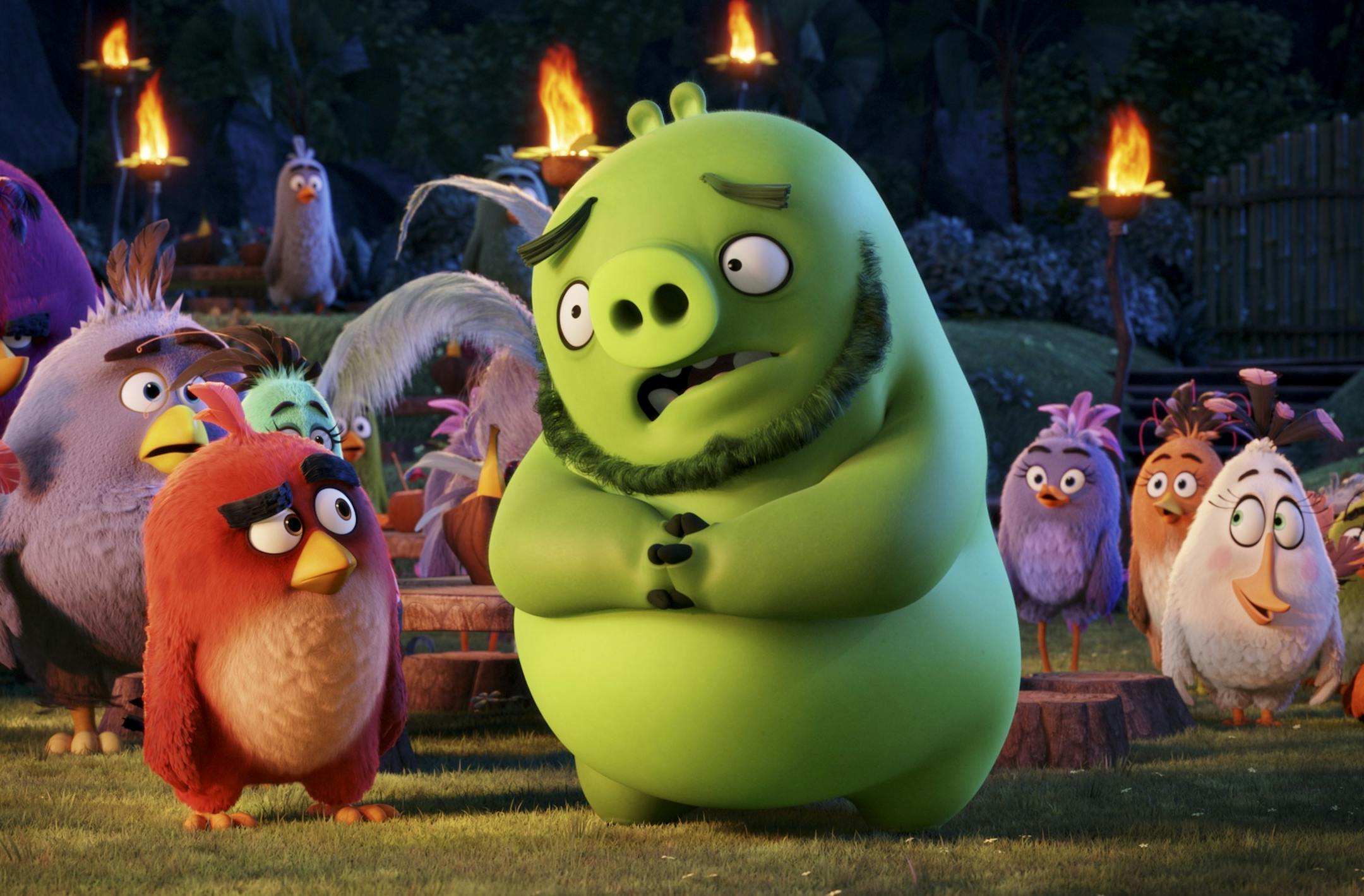 This image released by Sony Pictures shows a scene from "The Angry Birds Movie." (Sony Pictures via AP)