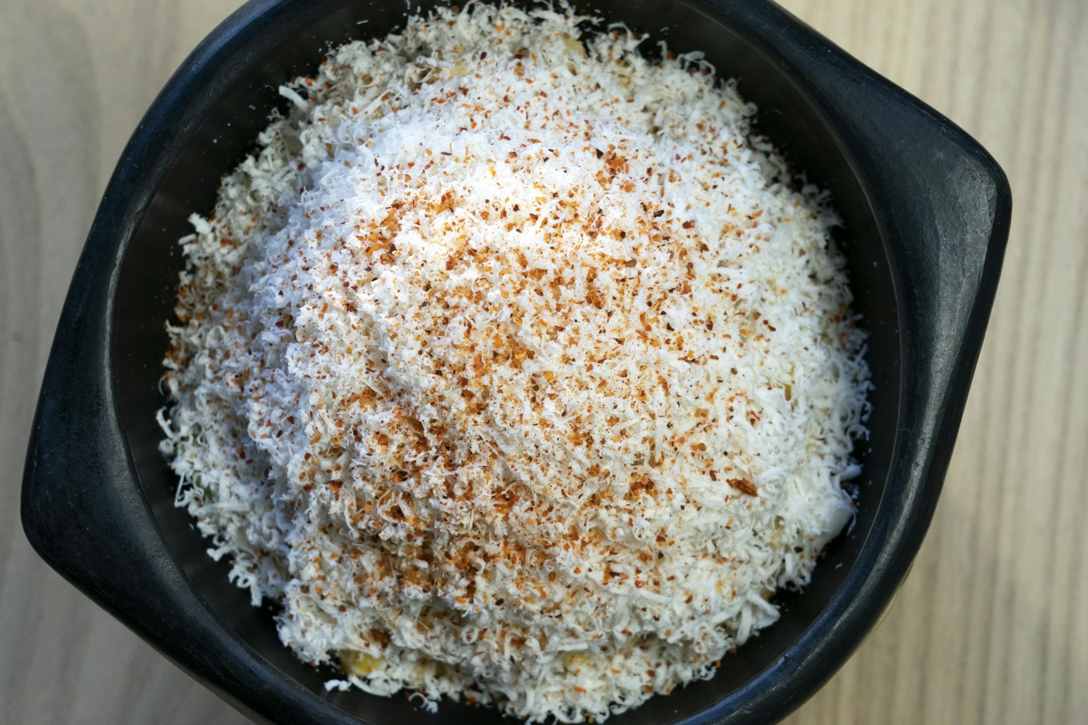 Corn Elote chipotle mayo, cotija, scallion, tajin.