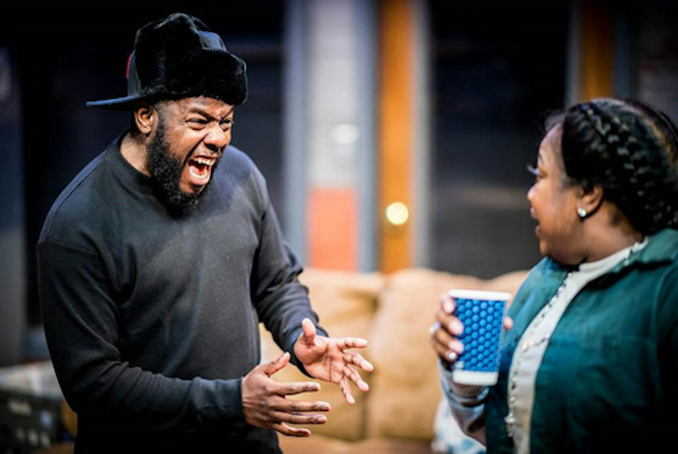 Mikell Sapp and Jamecia Bennett in "Skeleton Crew" from Yellow Tree Theatre.