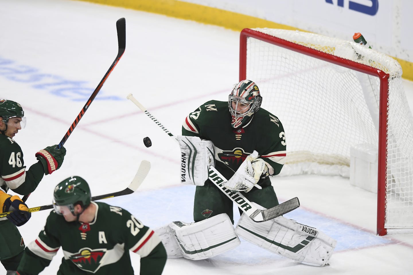 Minnesota Wild goaltender Alex Stalock (32) made a save in the first period against the Nashville Predators. ] Aaron Lavinsky &#x2022; aaron.lavinsky@startribune.com The Minnesota Wild played the Nashville Predators on Tuesday, March 3, 2020 at the Xcel Energy Center in St. Paul, MInn.