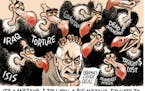 Sack cartoon: Dick Cheney