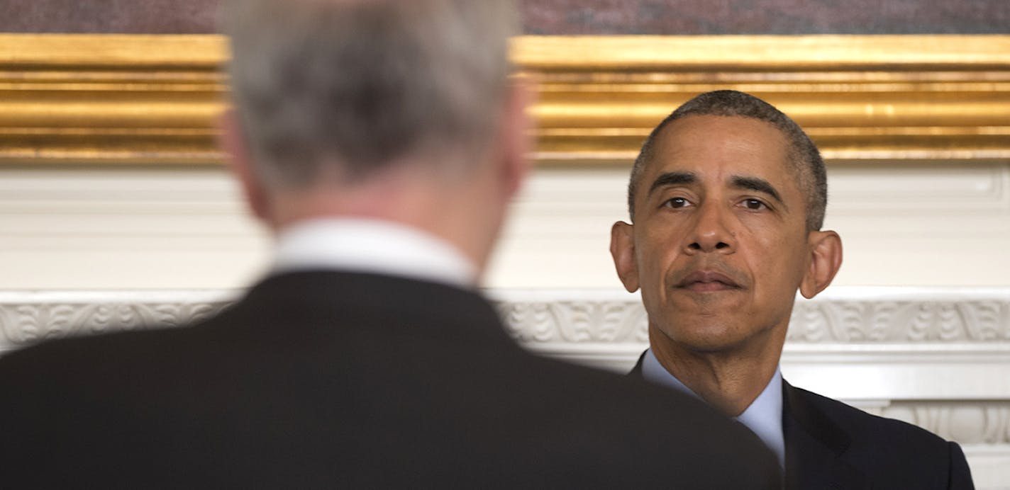 President Barack Obama fields questions during a meeting of the National Governors Association in the Sate Dining Room at the White House, in Washington, Feb. 22, 2016. (Stephen Crowley/The New York Times) ORG XMIT: MIN2016022217561803