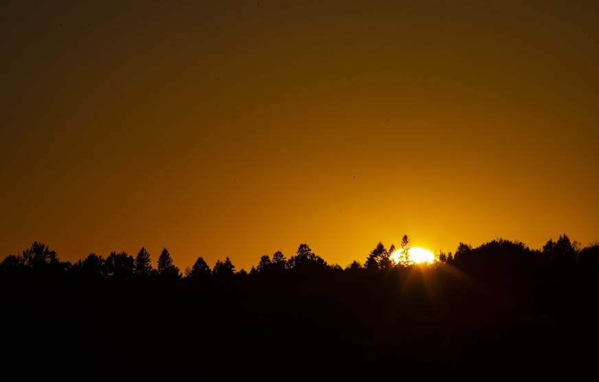 The sun set over Skyline parkway on an unusually warm late September evening Thursday, September 19, 2019.