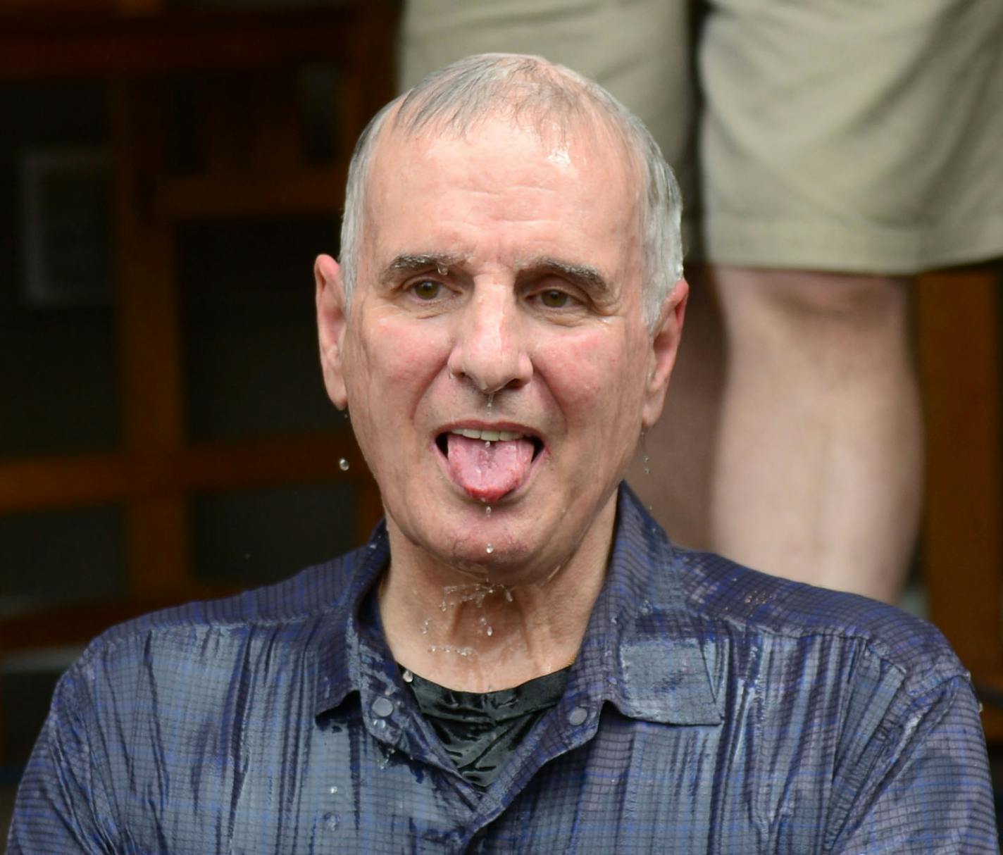 Governor Mark Dayton took the ALS Ice Bucket Challenge at the State Fair on Garage Logic with Joe Soucheray radio show Thursday morning at the first day of the State Fair. ] FALCON HEIGHTS, MN -- Thursday, August 21, 2014. GLEN STUBBE * gstubbe@startribune.com