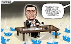 Sack cartoon: James Comey vs. Trump's tweets