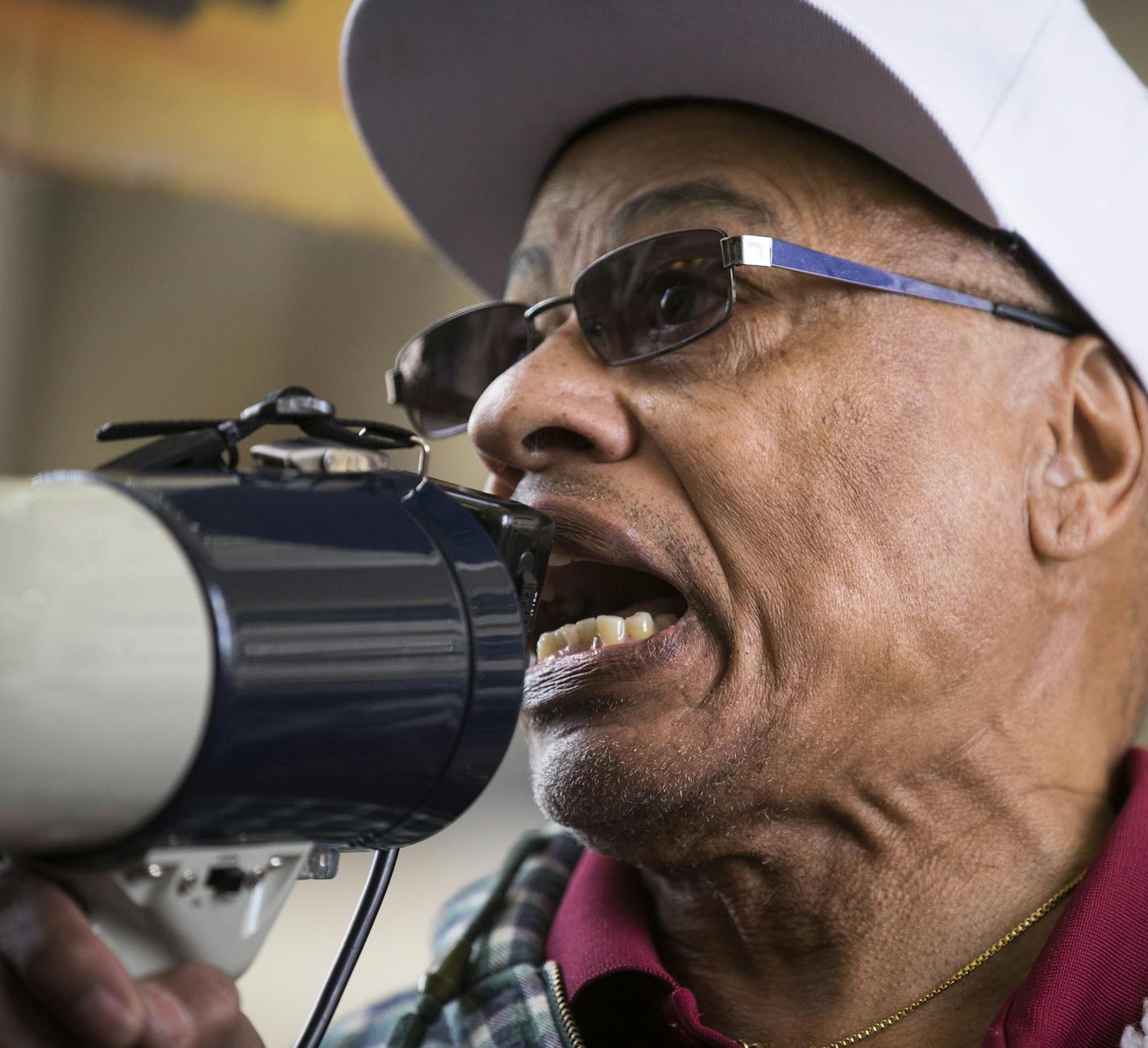 James Clark, Jamar Clark's father speaks during the "Freeman Friday" rally at the Government Center. ] (Leila Navidi/Star Tribune) leila.navidi@startribune.com BACKGROUND INFORMATION: Friday, April 1, 2016. During a "Freeman Friday" protest rally planned by the Twin Cities Coalition for Justice 4 Jamar at the Government Center in downtown Minneapolis.