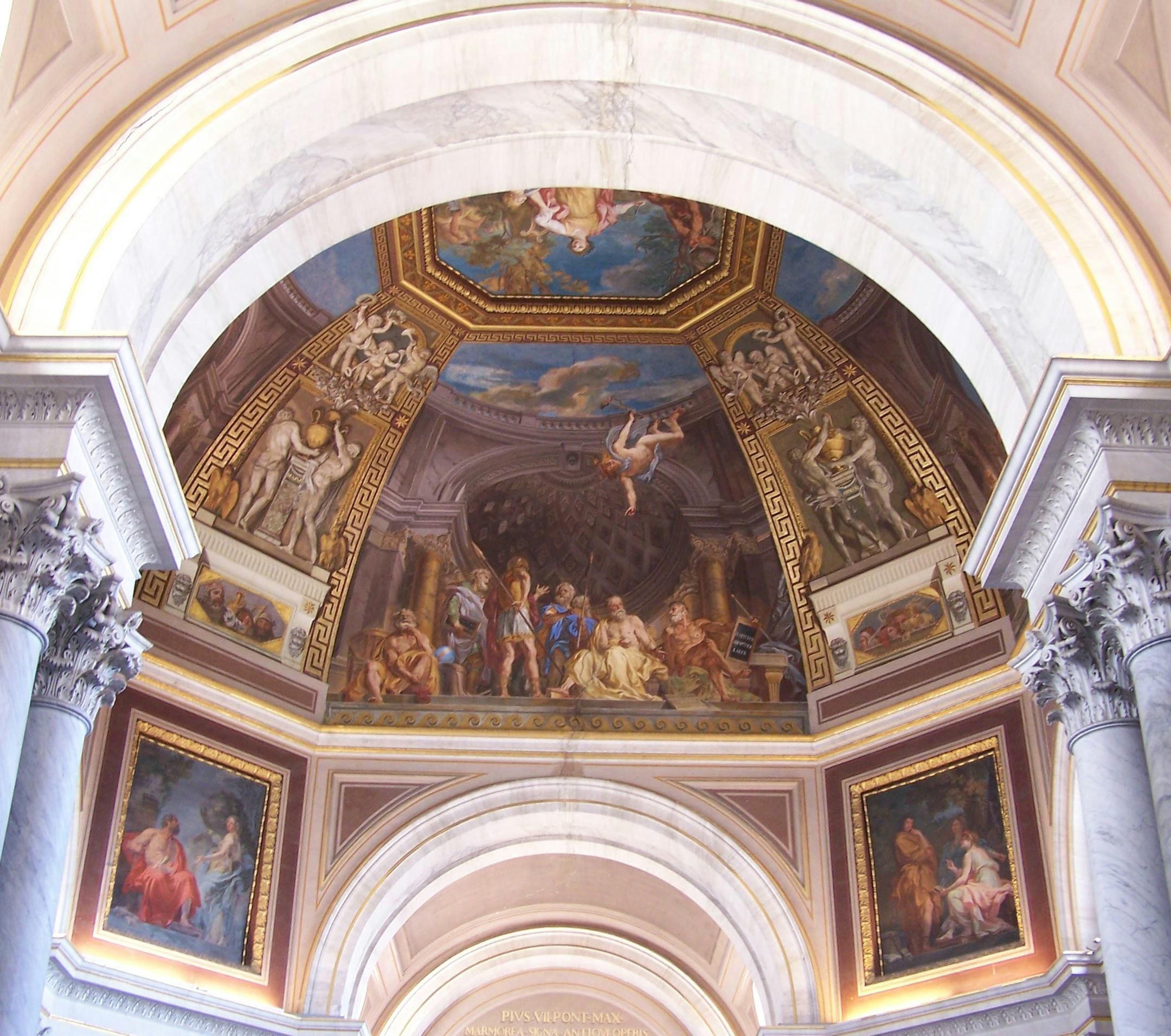 Elaborate frescos and other works of art cover the walls and ceilings of galleries in the Vatican Museums. (Ann Tatko-Peterson/Contra Costa Times/TNS)