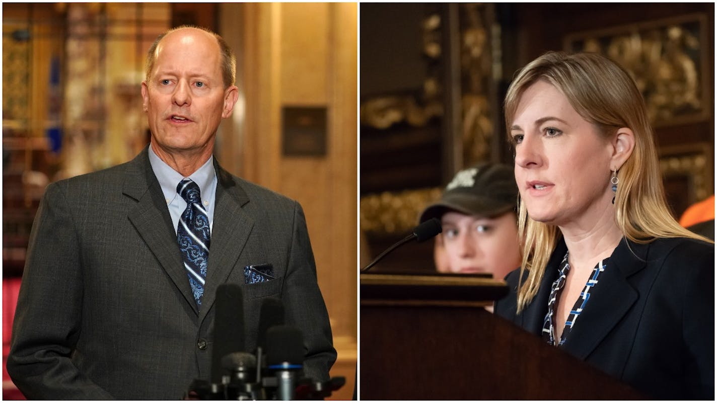 GOP Sen. Paul Gazelka and DFL Rep. Melissa Hortman were selected Senate majority leader and House speaker, respectively, on Thursday.