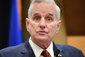 After laying out his budget proposal, Governor Mark Dayton announced here that he had prostate cancer a day after fainting while delivering his State 