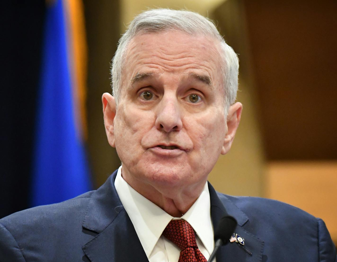 After laying out his budget proposal, Governor Mark Dayton announced here that he had prostate cancer a day after fainting while delivering his State of the State address. ] GLEN STUBBE &#xef; glen.stubbe@startribune.com Tuesday January 24, 2017 Gov. Mark Dayton lays out his 2017-18 budget proposal at 11:15 a.m. in St. Paul. Word Monday night was that Dayton will go on with the briefing despite appearing to faint during his State of the State speech.