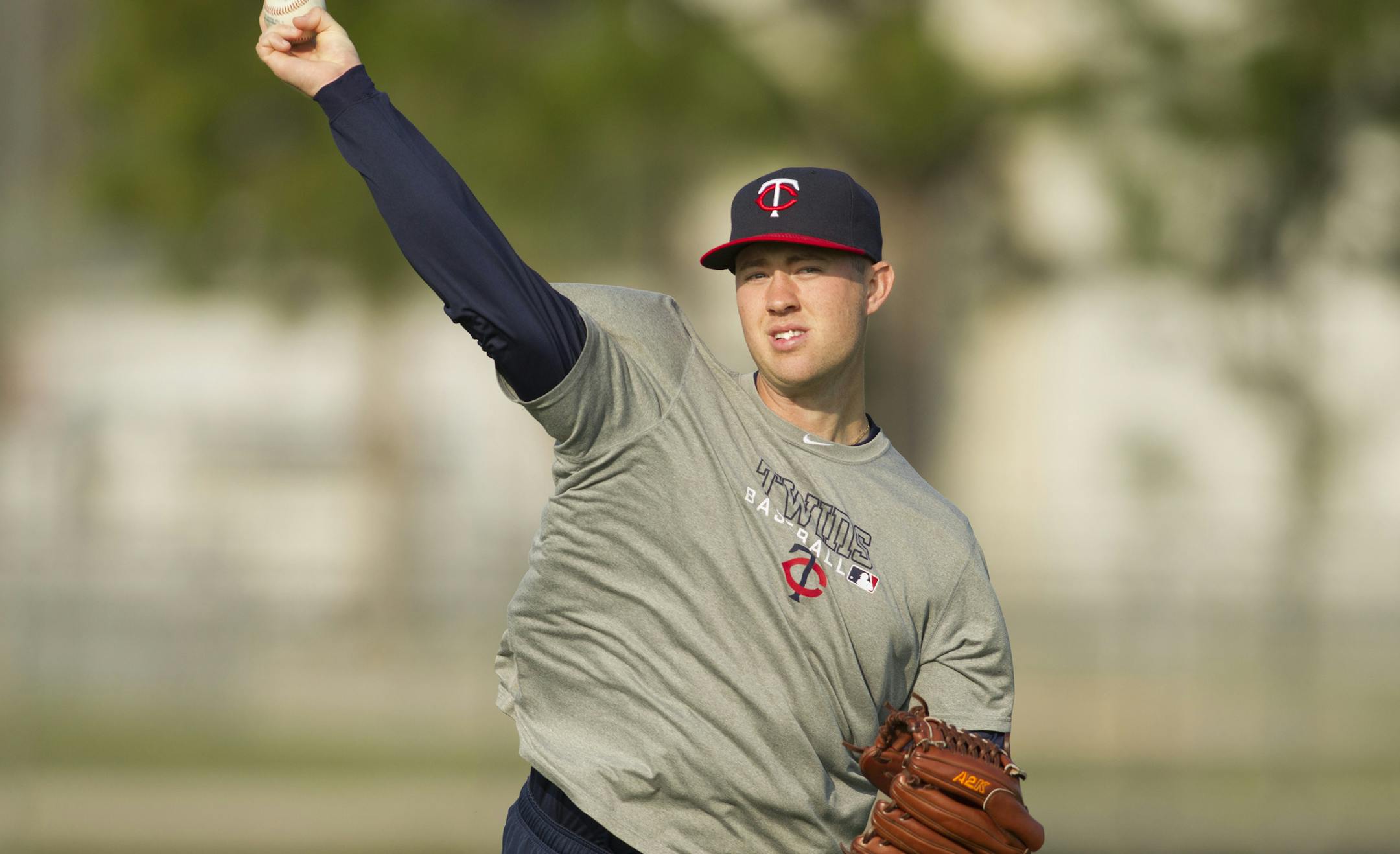Alex Wimmers in 2013 spring training. Pittsburgh Pirates at Minnesota Twins &#xac;&#xa9;2013 MN Twins photo by Bruce Kluckhohn #612-929-6010 bruce@brucekphoto.com ORG XMIT: MIN1403171819340908