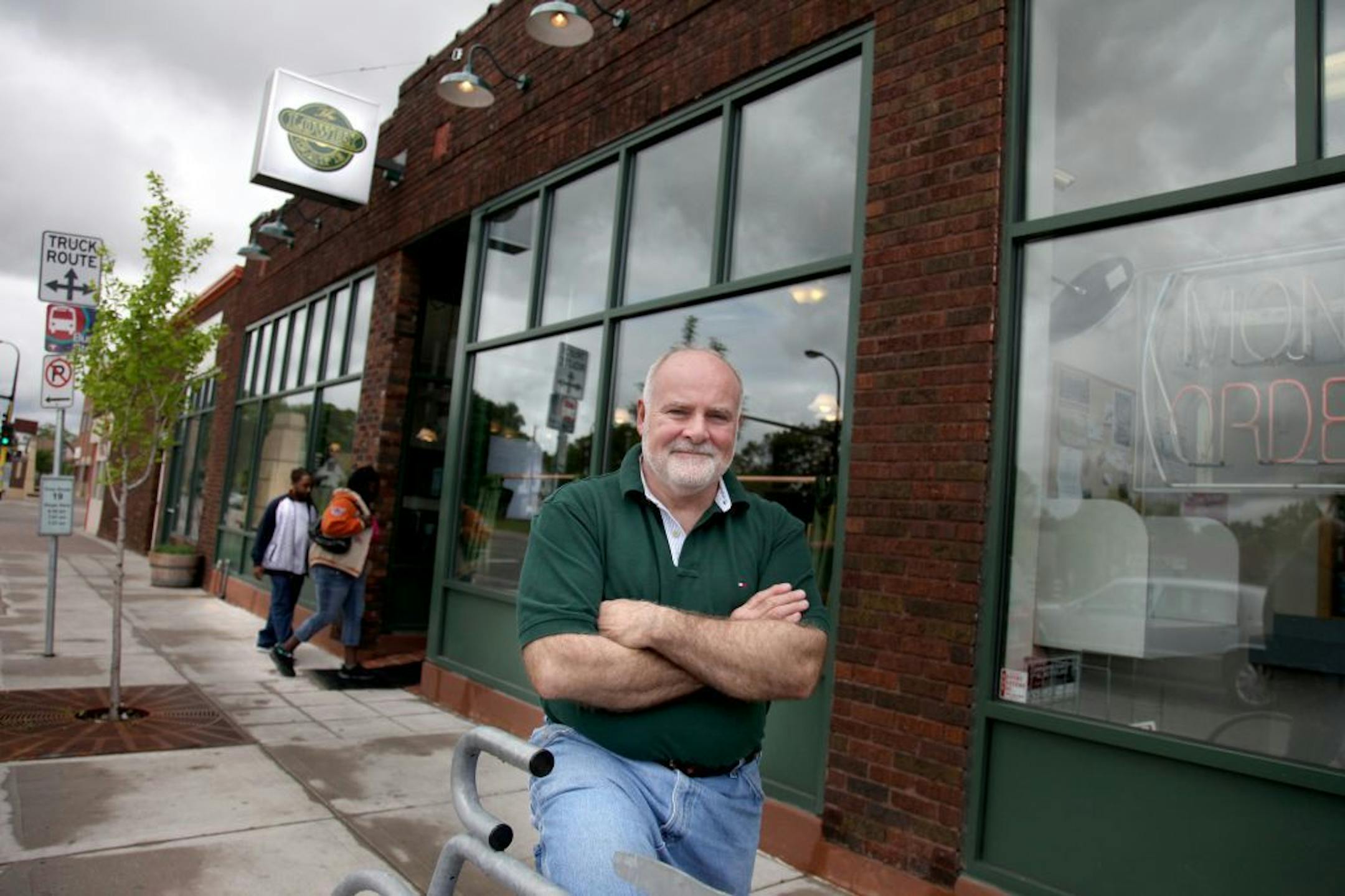 Darryl Weivoda will soon celebrate the one-year anniversary of one of the North side neighborhood�s few restaurants, which he says has been a struggle to turn a profit on but maintains is needed in the community. Here Weivoda talked about the need for more restaurants and coffee shops outside his cafe "The Lowry Cafe," Tuesday, May 8, 2012 in Minneapolis, MN. (ELIZABETH FLORES/STAR TRIBUNE) ELIZABETH FLORES � eflores@startribune.com