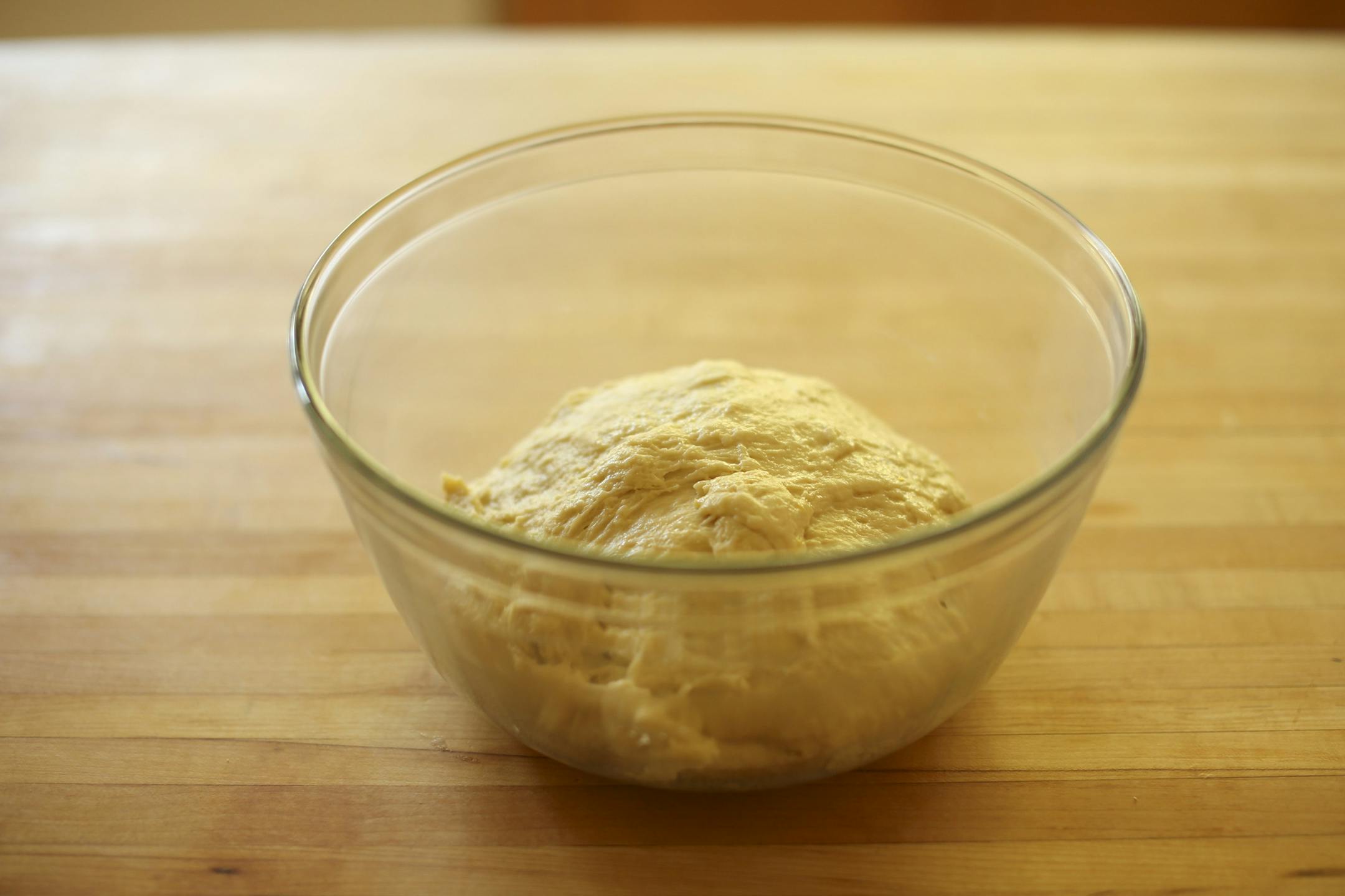 Baking Central takes on krofi, the light and lemony fried pastry from Slovenia. Krofi preparation in Kim Ode's Edina kitchen on Thursday afternoon, October 10, 2013. The mixed dough in a bowl and ready to be covered and set aside to rise. ] JEFF WHEELER ‚Ä¢ jeff.wheeler@startribune.com