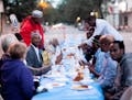 Neighbors gathered during Ramadan for an iftar dinner sponsored by Healthy Together Willmar, a community-led project for breaking down barriers to hea