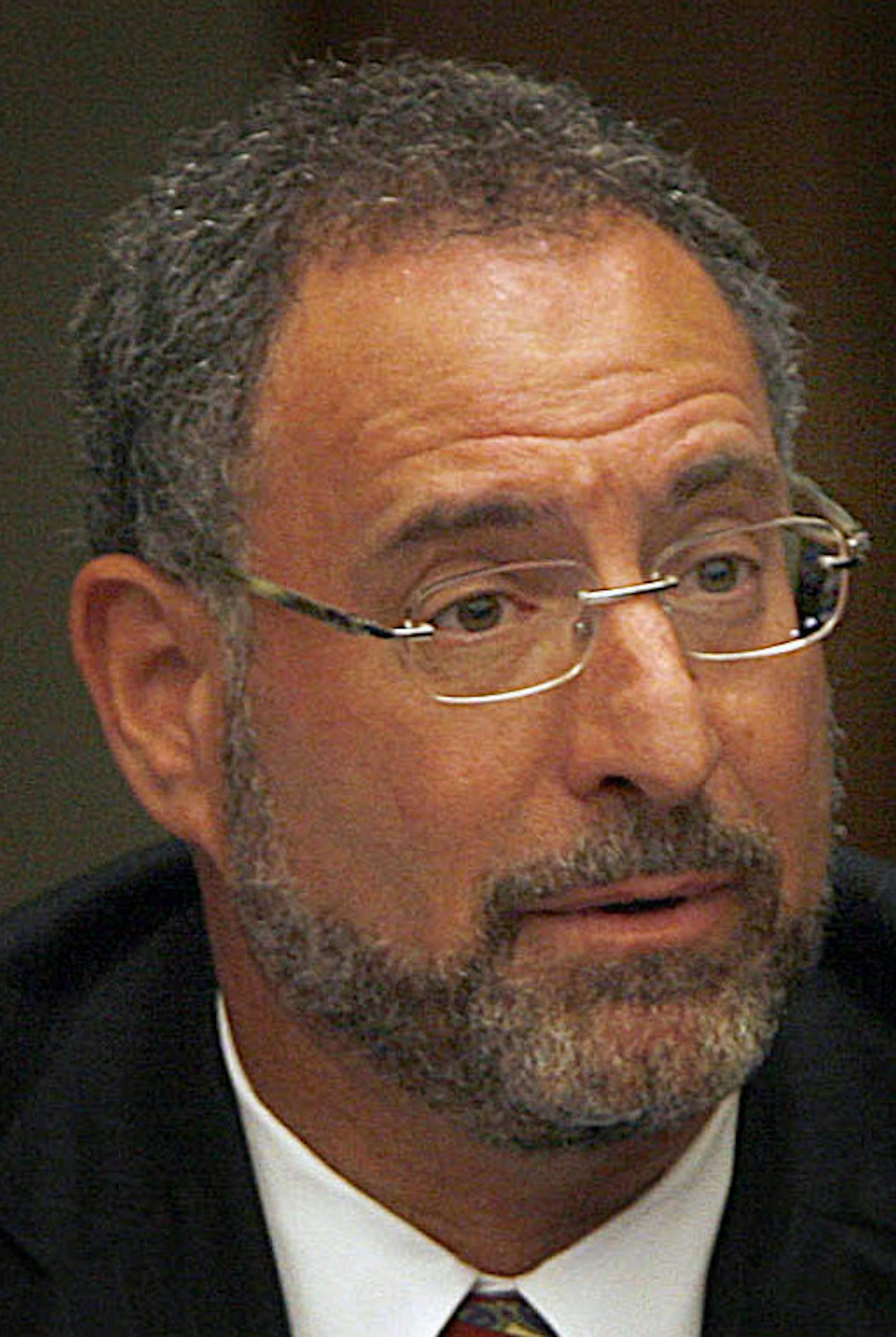 JIM GEHRZ • jgehrz@startribune.com St. Paul/August 26, 2009/2:00 PM Andy Luger, co-chair of a state panel that investigated the Metro Gang Strike Force and author of a recent report on the Strike Force, testified at a joint hearing of four legislative committees from the House and Senate on the Metro Gang Strike Force at the Capitol.