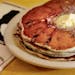 Blueberry/walnut pancakes.   A changing of the guard at the institution, Al's Breakfast. Doug Grina, one of the original owners and Alison Kirwin, his