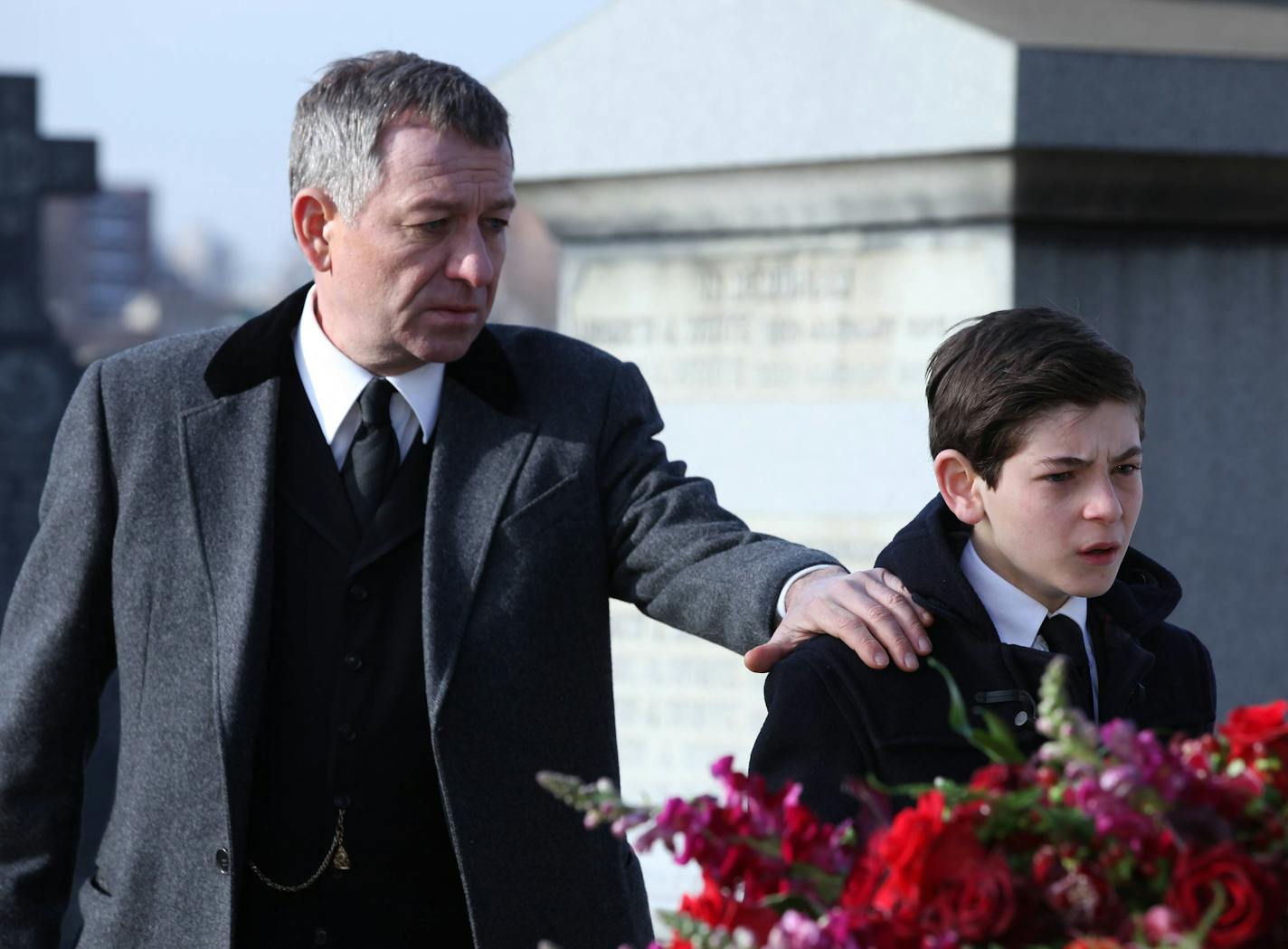 Sean Pertwee, left, and David Mazouz star in "Gotham."