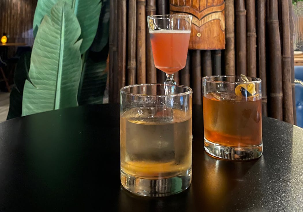 Prohibition drinks made with rum are a highlight of Shakopee’s newest tiki bar. Front and center is El Presidente.