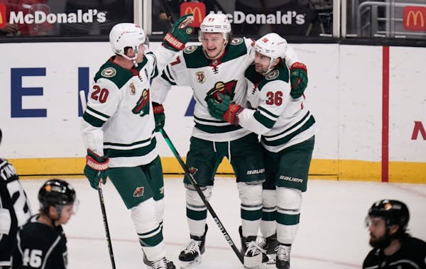 Wild rookie Kirill Kaprizov scored twice in the Wild’s 4-2 win over the Kings on Friday at Staples Center.