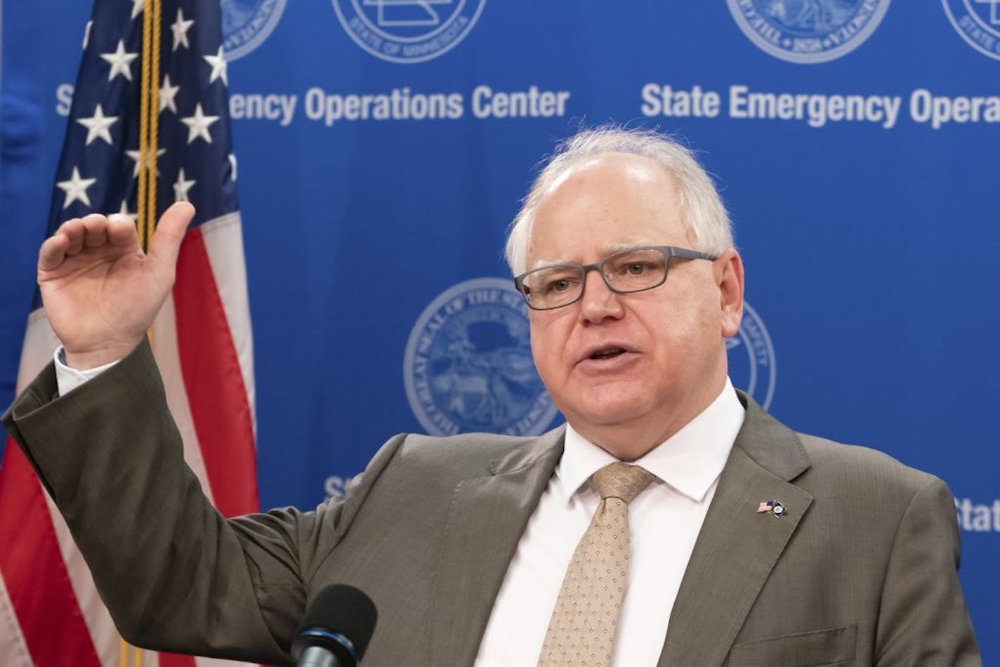 Minnesota Gov. Tim Walz announced new guidelines Wednesday for restaurants, bars, salons and barber shops during the coronavirus pandemic.