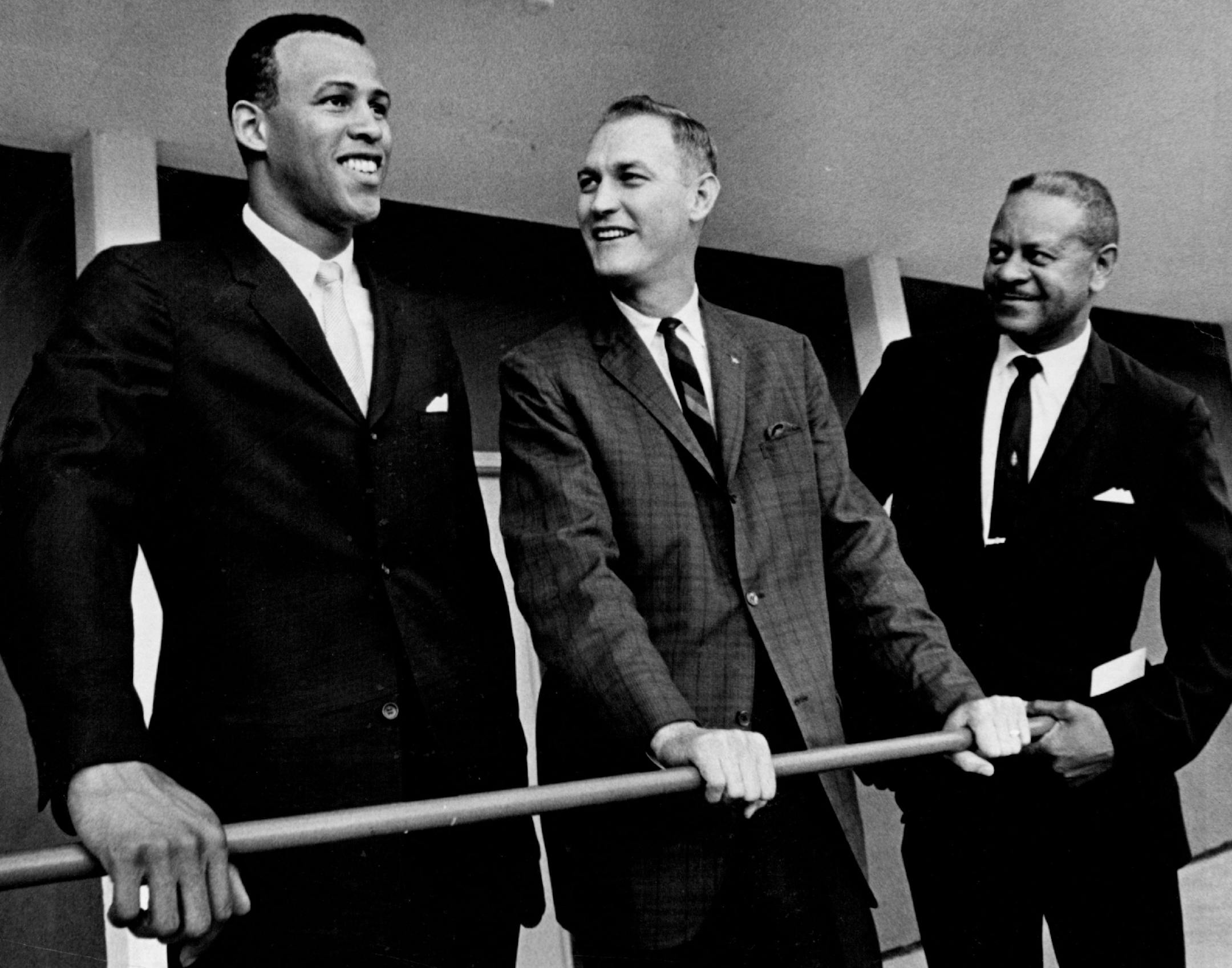 June 10, 1966 LOUIS HUDSON, GLEN REED, WILLIAM FURCON Lou's high school coach on hand at Greensboro's Hudson Night